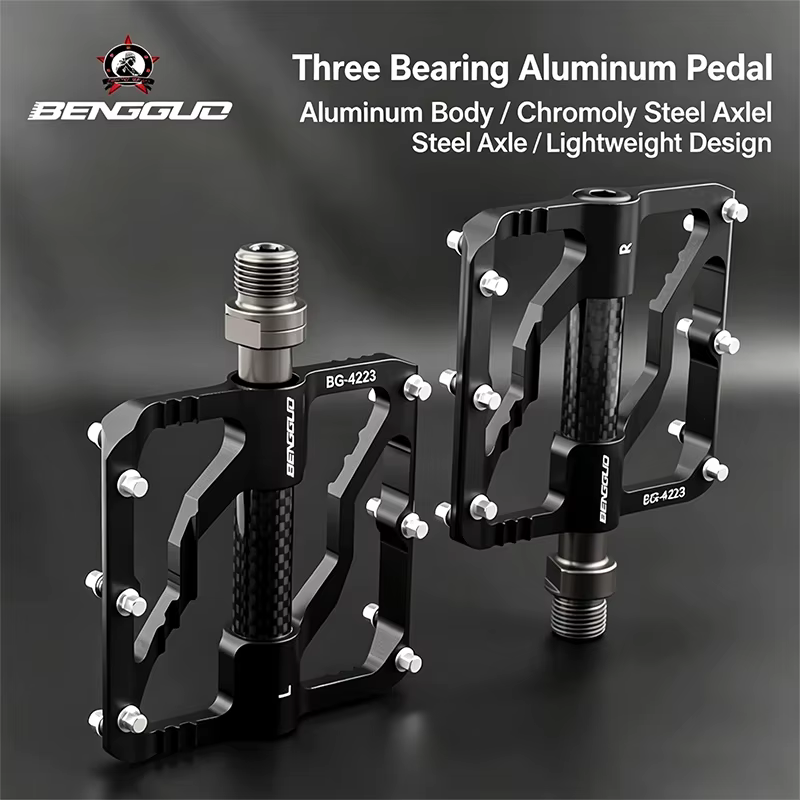 Pédale de vélo BENGGUO en alliage d'aluminium/axe CR-MO