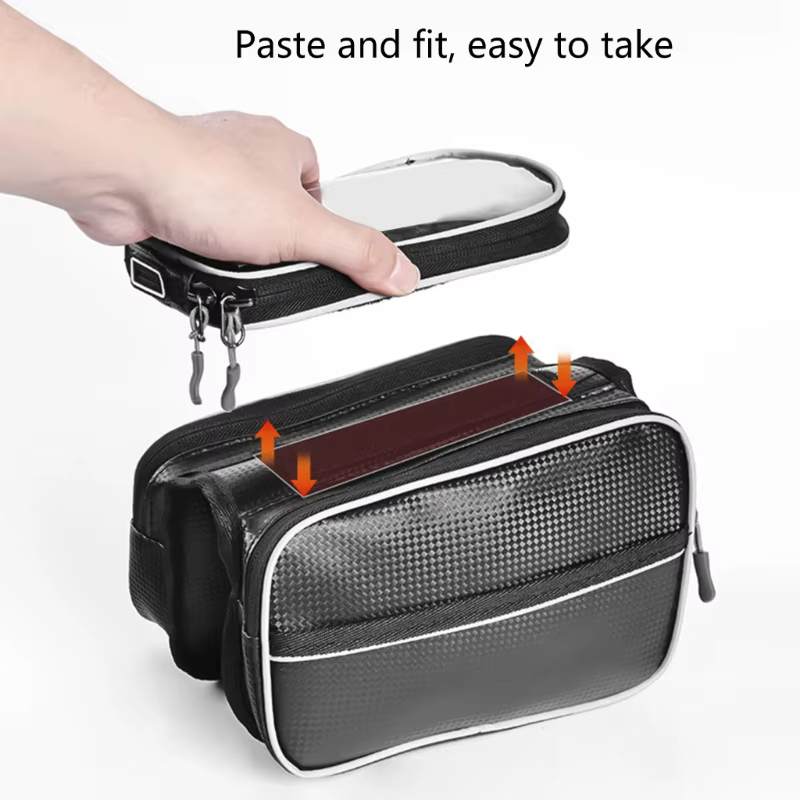 Pochette pour Tube supérieur vélo, sacoche support vélo avec écrans tactiles
