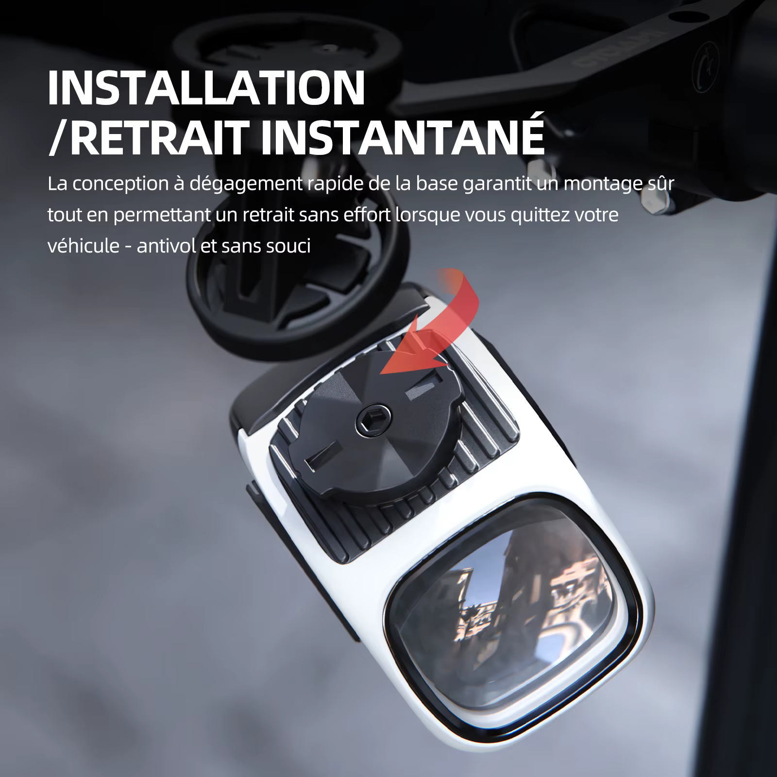 CYCLAMI CYC1700 Phare de vélo suspendu sans fil à télécommande