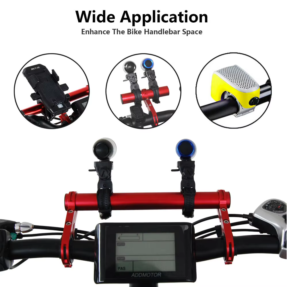 Support d'extension de guidon de vélo pour phare et GPS