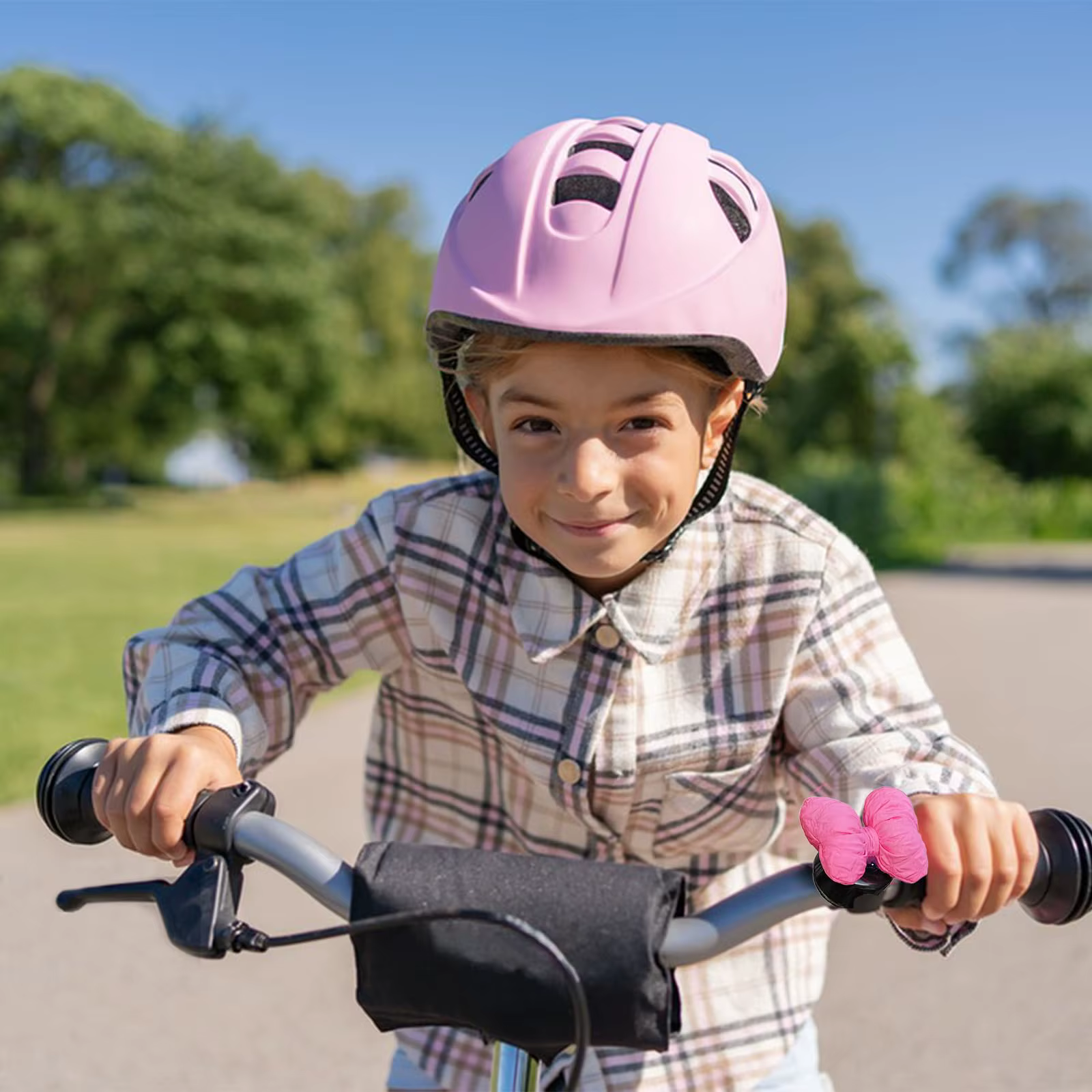 Cloche de vélo à nœud papillon mignon pour enfants filles et garçons