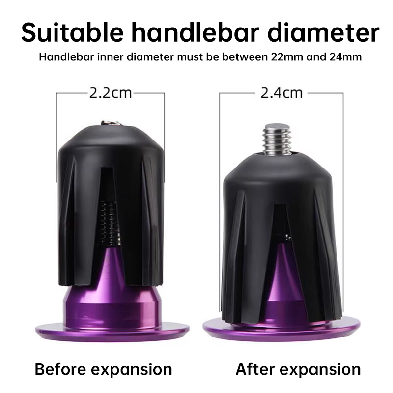 1 Paire de Bouchons de Guidon de Vélo en Aluminium pour VTT et Vélo de Route, Accessoires de Guidon MTB