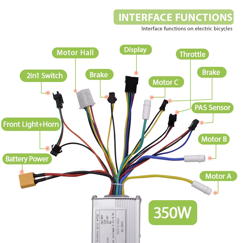 Contrôleur électrique sans balais 350W 500W 800W 36V 48V