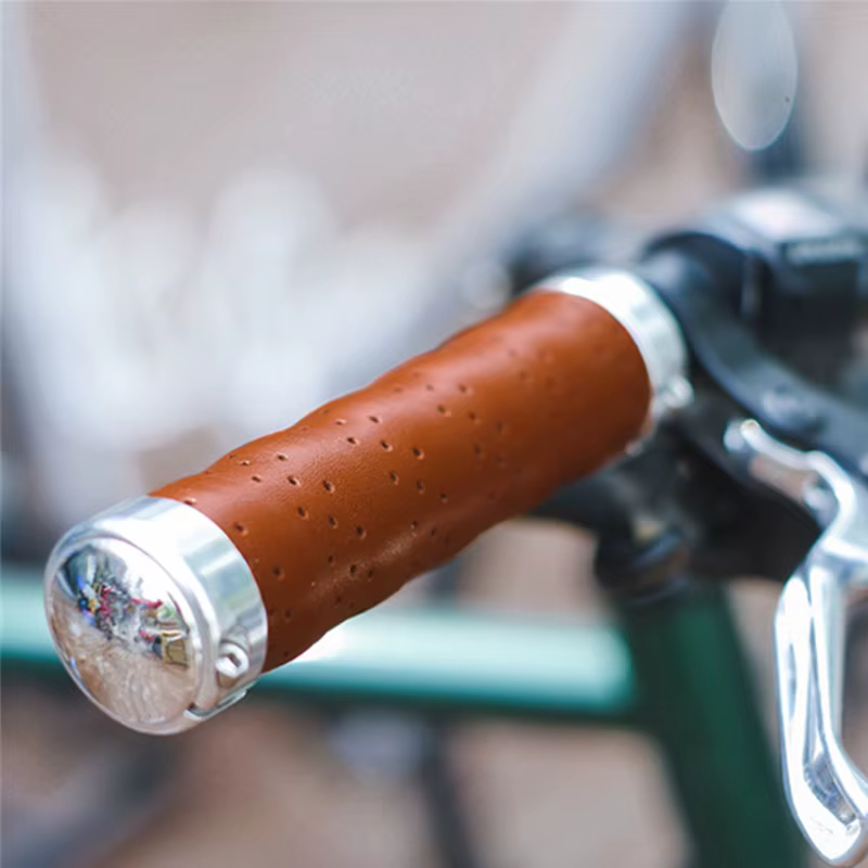 Poignées de vélo rétro respirantes en microfibre