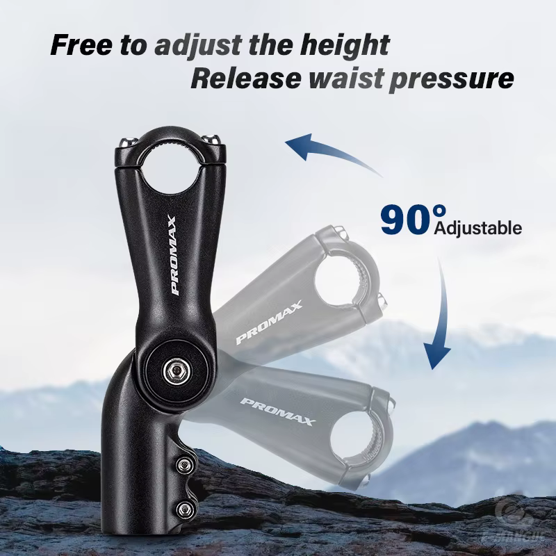 Potence de fourche avant réglable et résistante à 90 ° pour vélo de route et VTT, pièce de rechange pour guidon de 105mm et 25.4mm