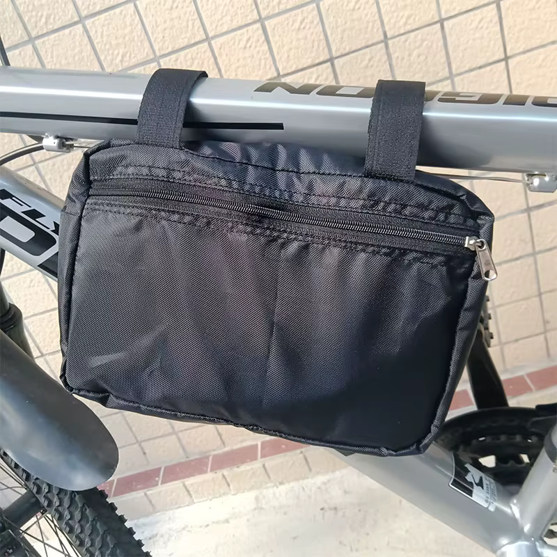 Sac de vélo de montagne durable noir avec compartiment à batterie