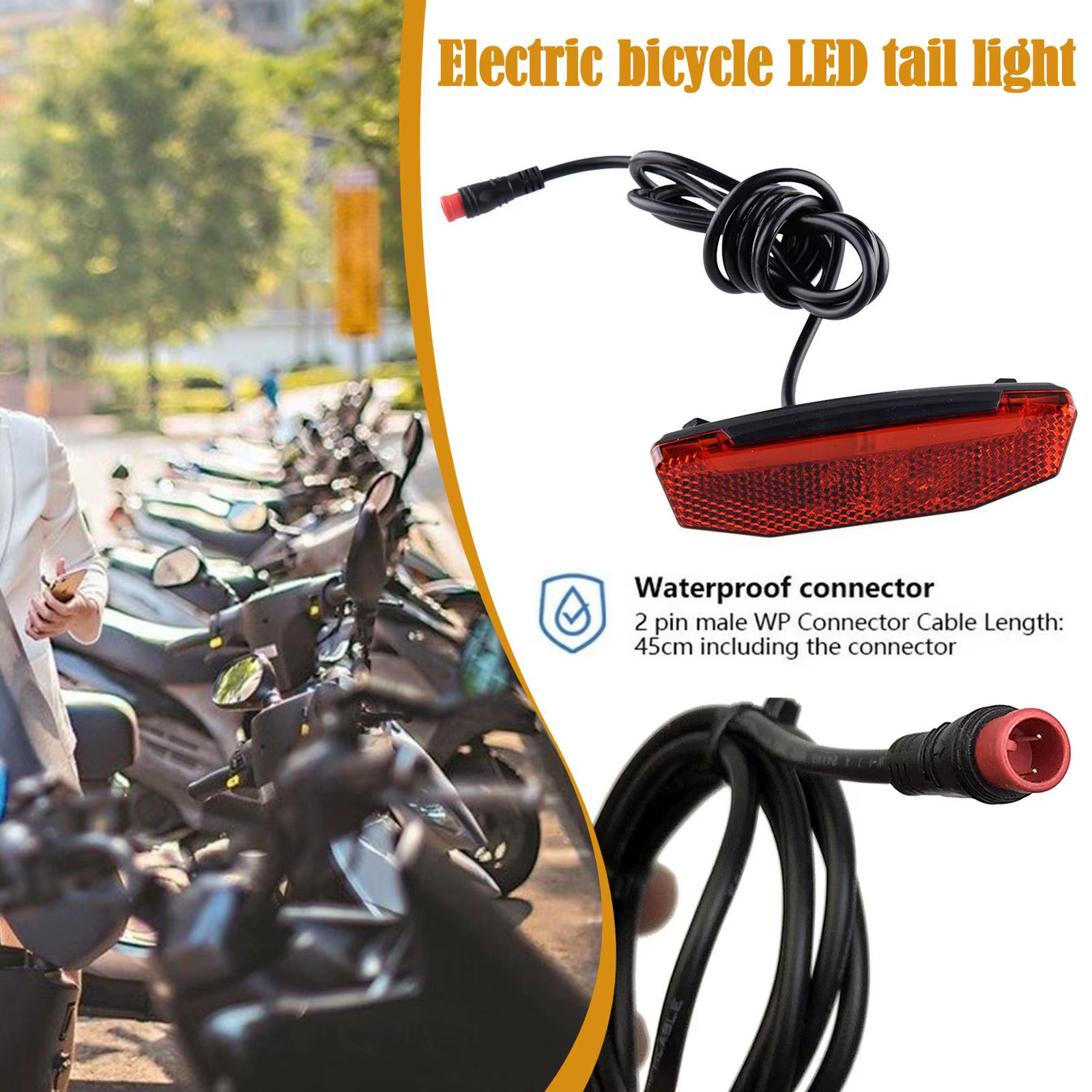 Enquêter arrière étanche pour vélo électrique