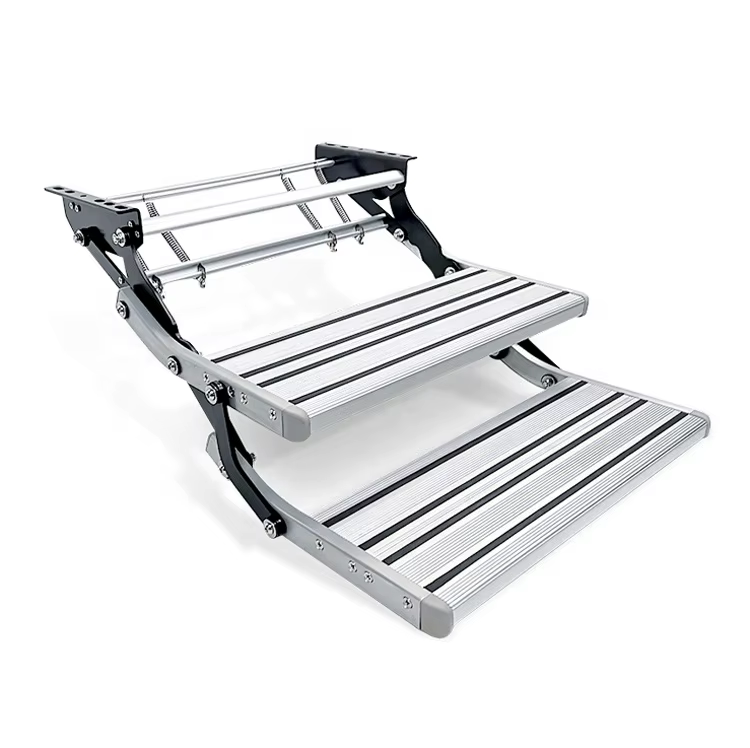 Marchepied double pliable manuel en alliage d'aluminium de haute qualité 12V avec une forte capacité de charge pour les accessoires de camping-car