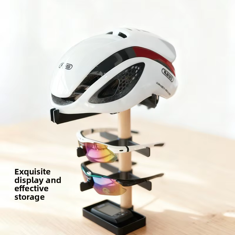 Support de rangement réglable en bois massif pour équipement de vélo