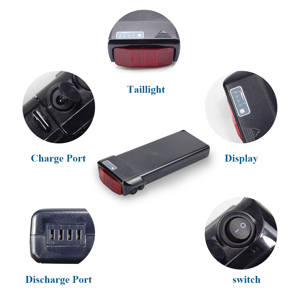 Boîte de batterie pour vélo électrique Fold X X1 K9 Rear Pack 36V 48V pour Shinga BBF Madrid CASE RK-3C O2FEEL EZEGO R4Y Dehawk