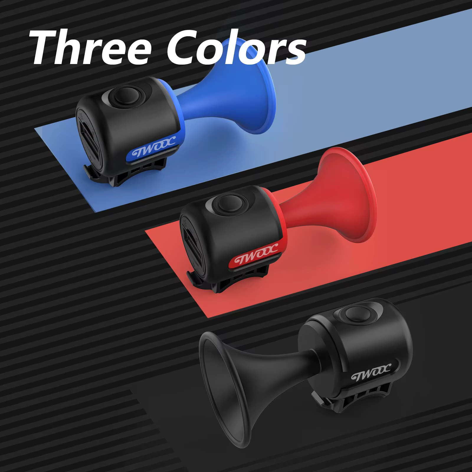 TWOOC Vélo Électronique Klaxon Fort Avertissement Son CR2032 Batterie 120dB IPX4 Étanche Adapté pour Route