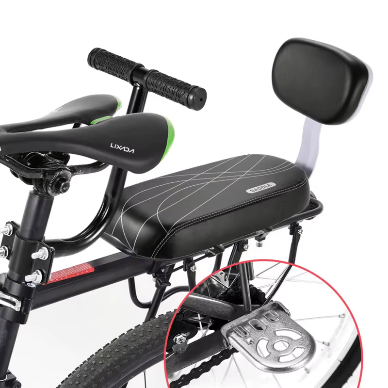 Siège arrière de vélo en cuir PU
