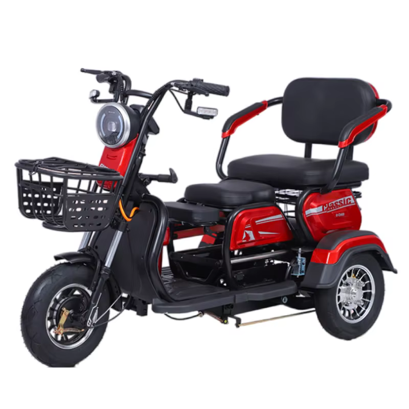Mini Scooter électrique adulte Tricycle passager 3 roues pour personnes âgées avec siège bébé 1000W puissant