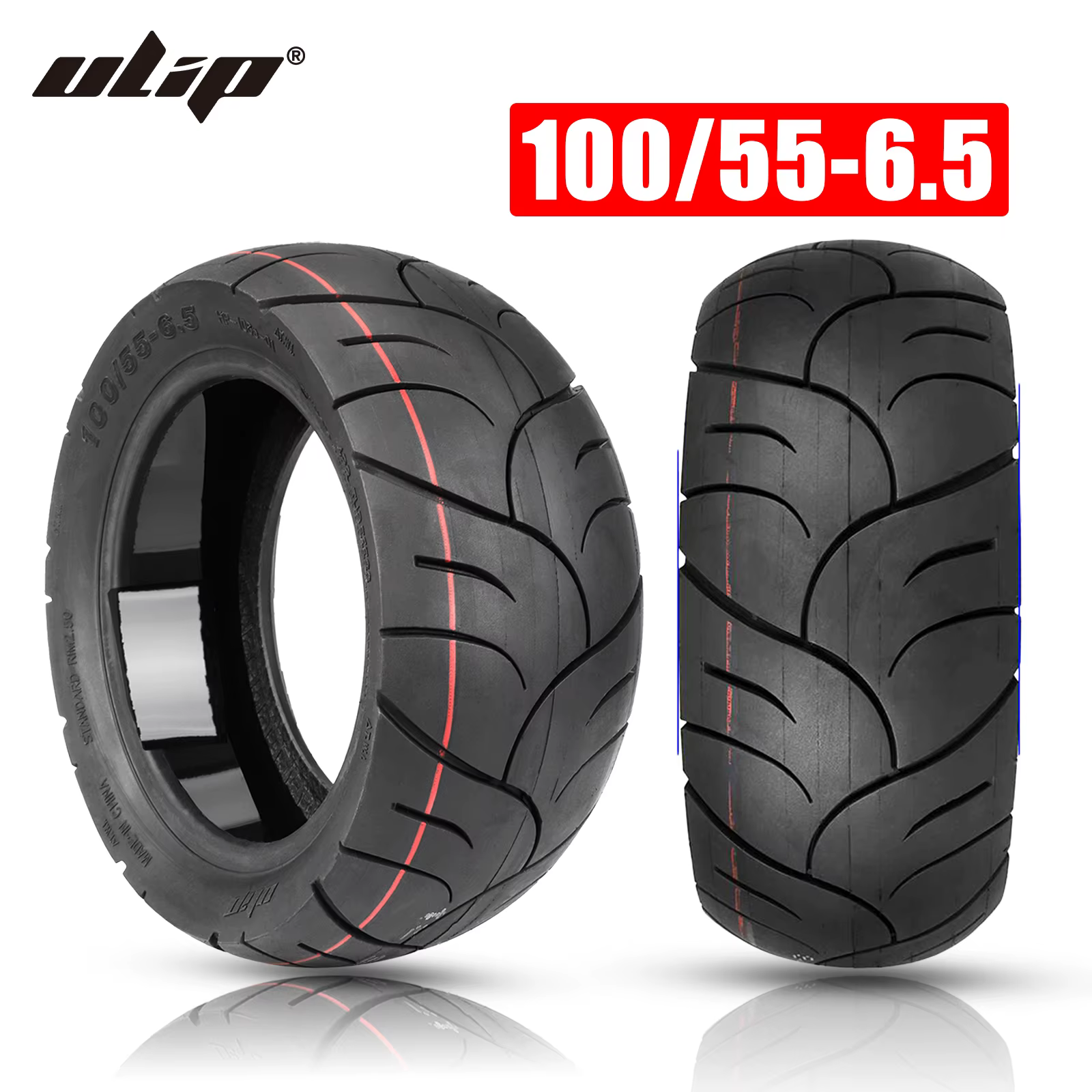Ulip 11 pouces 100/55-6.5 pneu Tubeless auto-cicatrisant pour Scooter électrique avant et arrière construit colle