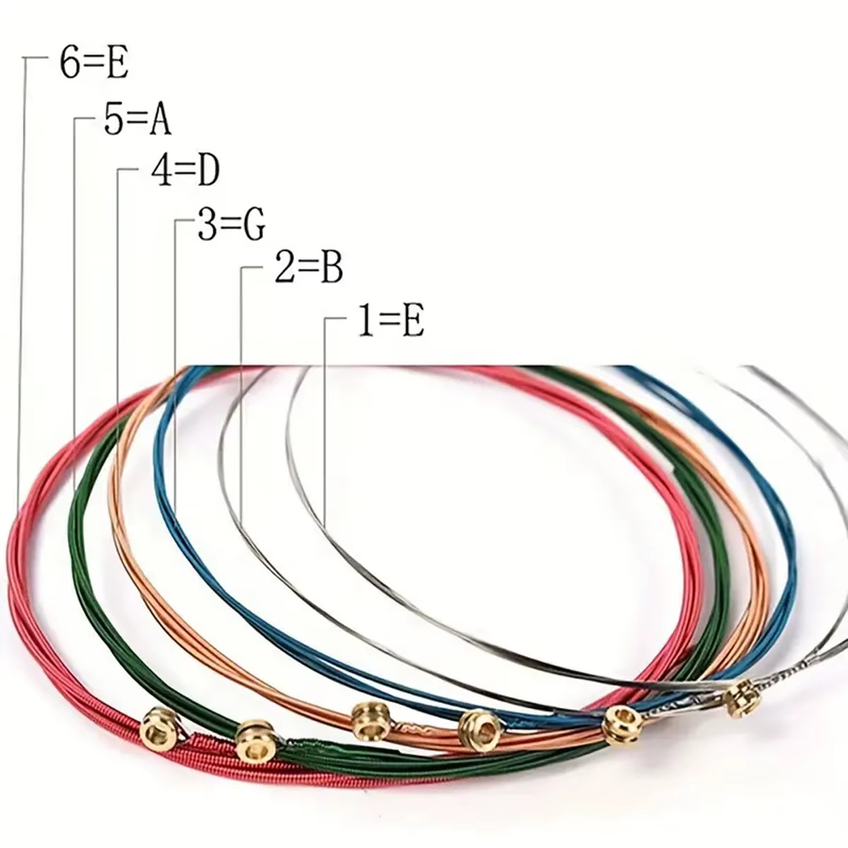 Améliorez votre musique avec 6 cordes de guitare acoustique de qualité supérieure – Ensemble en acier de haute qualité pour guitares acoustiques, accessoires essentiels!