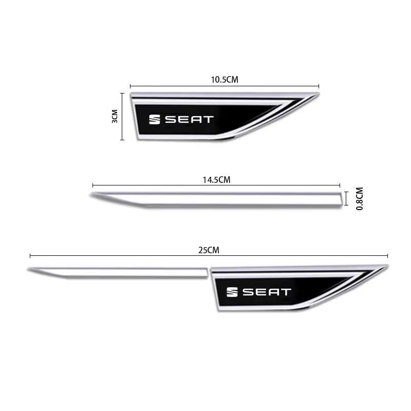 Autocollants de porte latérale pour voiture, 2 pièces, pour Seat Leon Ibiza Ateca Arona Altea Arosa Exeo Mii, accessoires de voiture