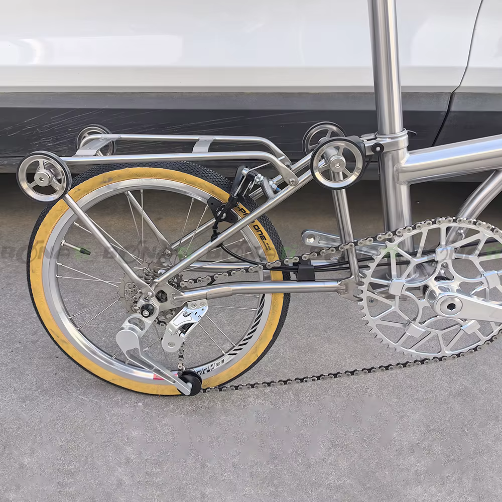 Cadre arrière de vélo pliant en titane P Line, frein C, 112 mm, triangle