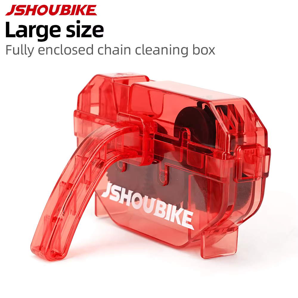 Nettoyeur de chaîne de vélo rouge