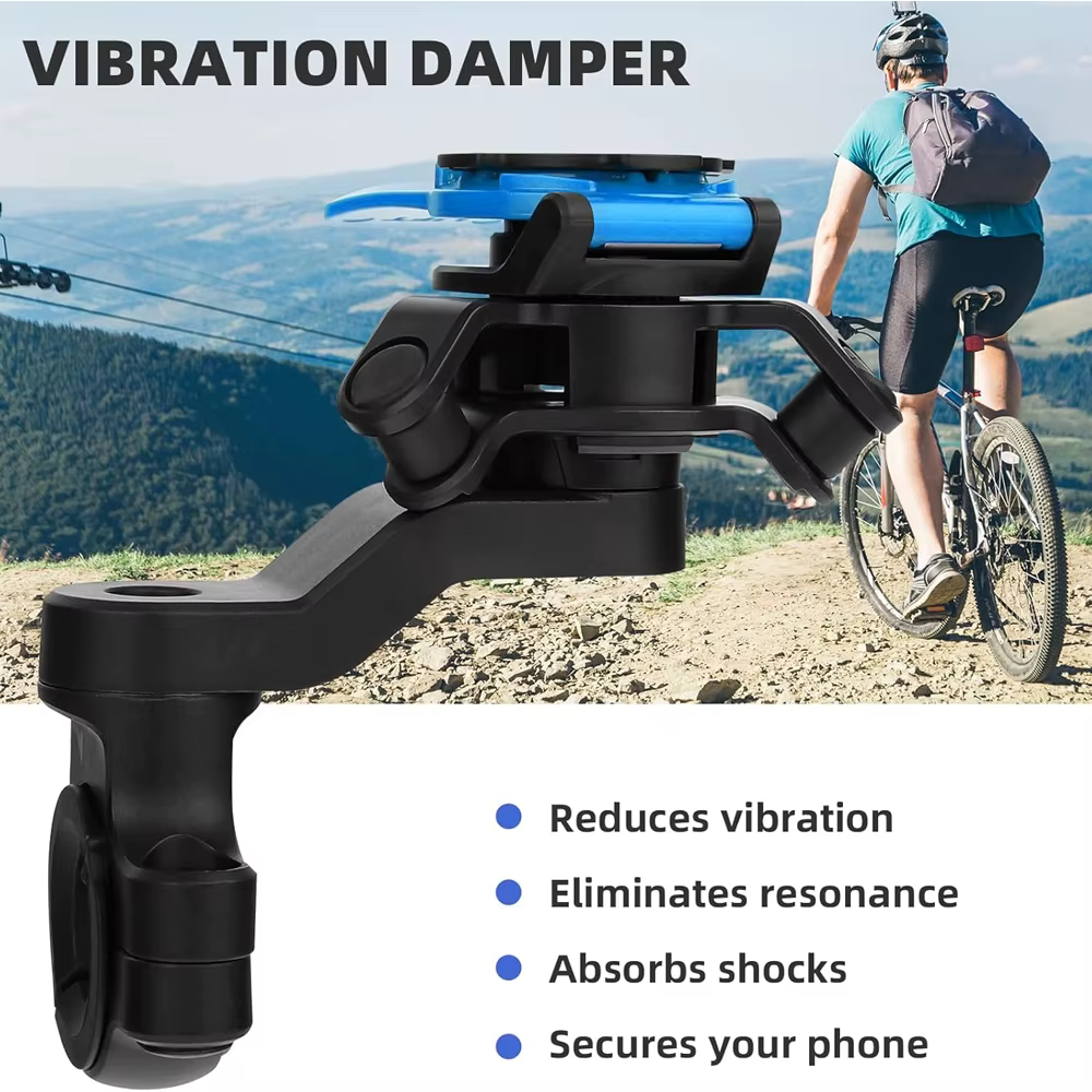 Support universel pour smartphone avec amortisseur de vibrations pour guidon de moto, vélo, scooter, quad, compatible avec les modèles Trottos