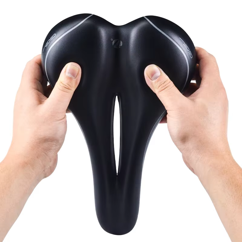 Conductrice O VL-3362 Vélo De Route Selle Silicone Gel PU Épaissir Creux Respirant Confortable VTT