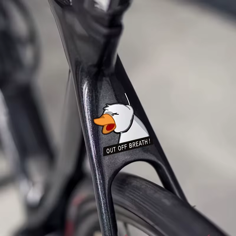 Autocollant de vélo « Funny Tired Duck "Out Of Breath" »