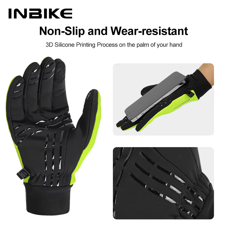 INBIKE hiver gants de cyclisme pour hommes femmes chaud polaire gant de vélo pour l'équitation