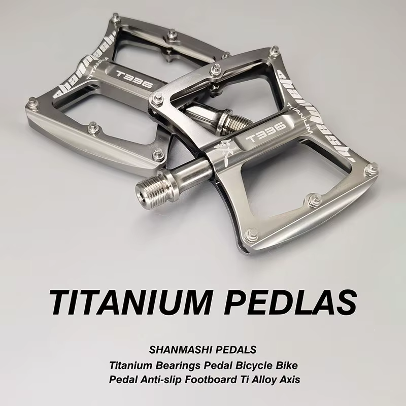 Pédales de vélo ultralégères en titane à 3 roulements