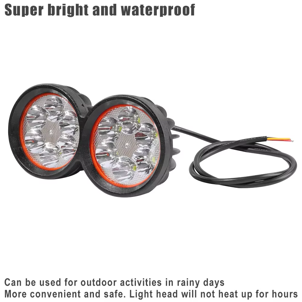 Phare avant LED lampe Super lumineux Scooters 6 LED projecteur antibrouillard travail Spot 12-80V universel Scooter électrique Spot
