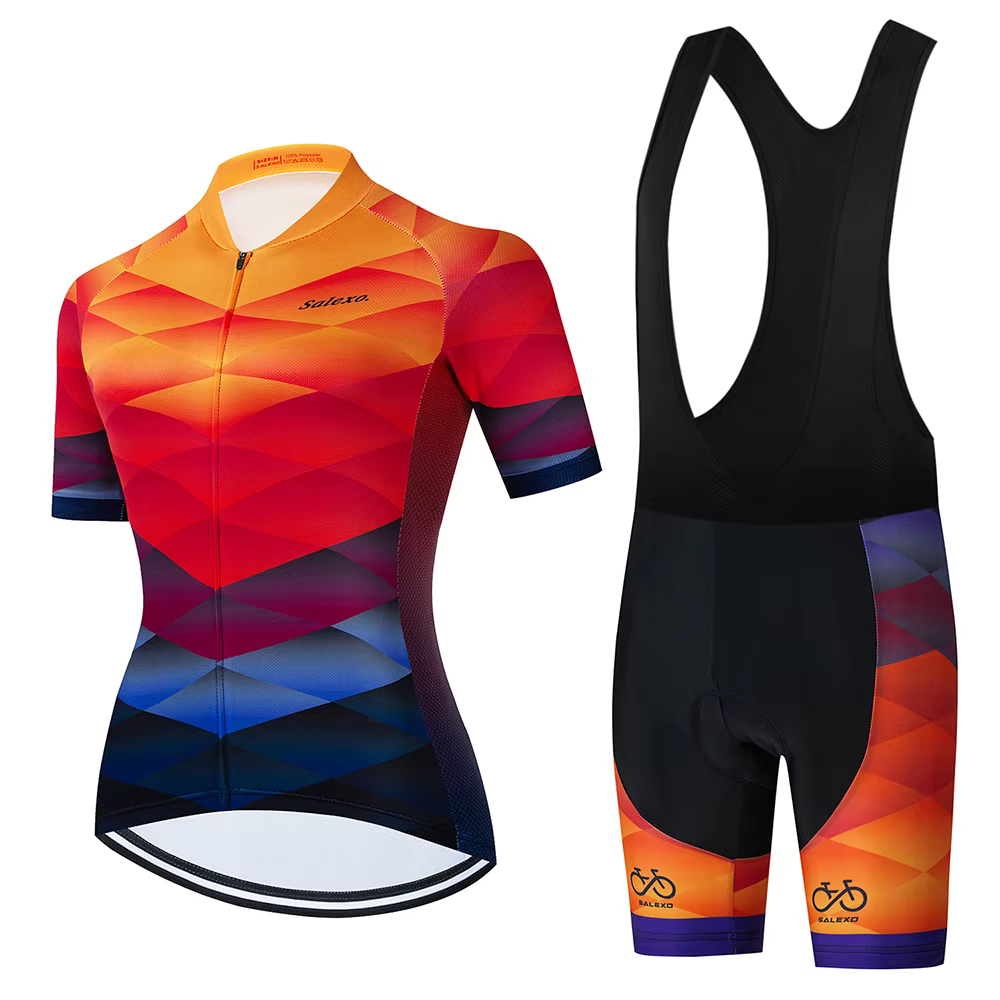 Maillot de cyclisme à manches courtes pour femmes