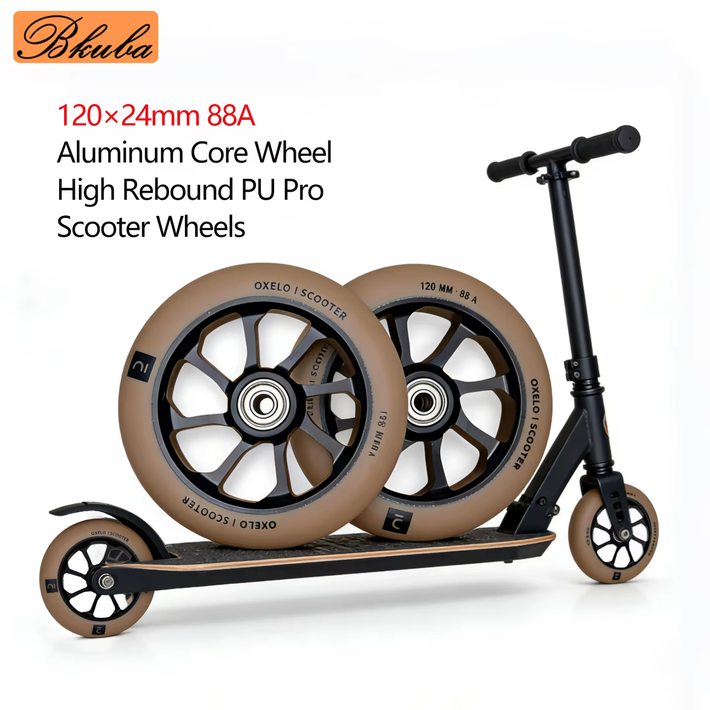 Roues de trottinette Pro 120 mm × 24 mm