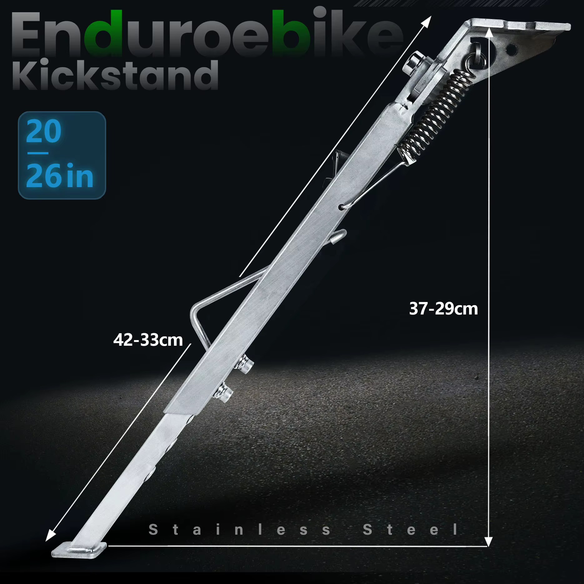Support de déclinaison pour Enduroebike, acier inoxydable, 20-26"