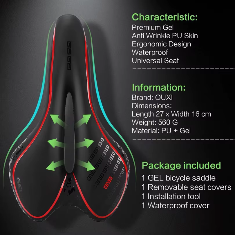 Selle de vélo de montagne confortable pour hommes et femmes