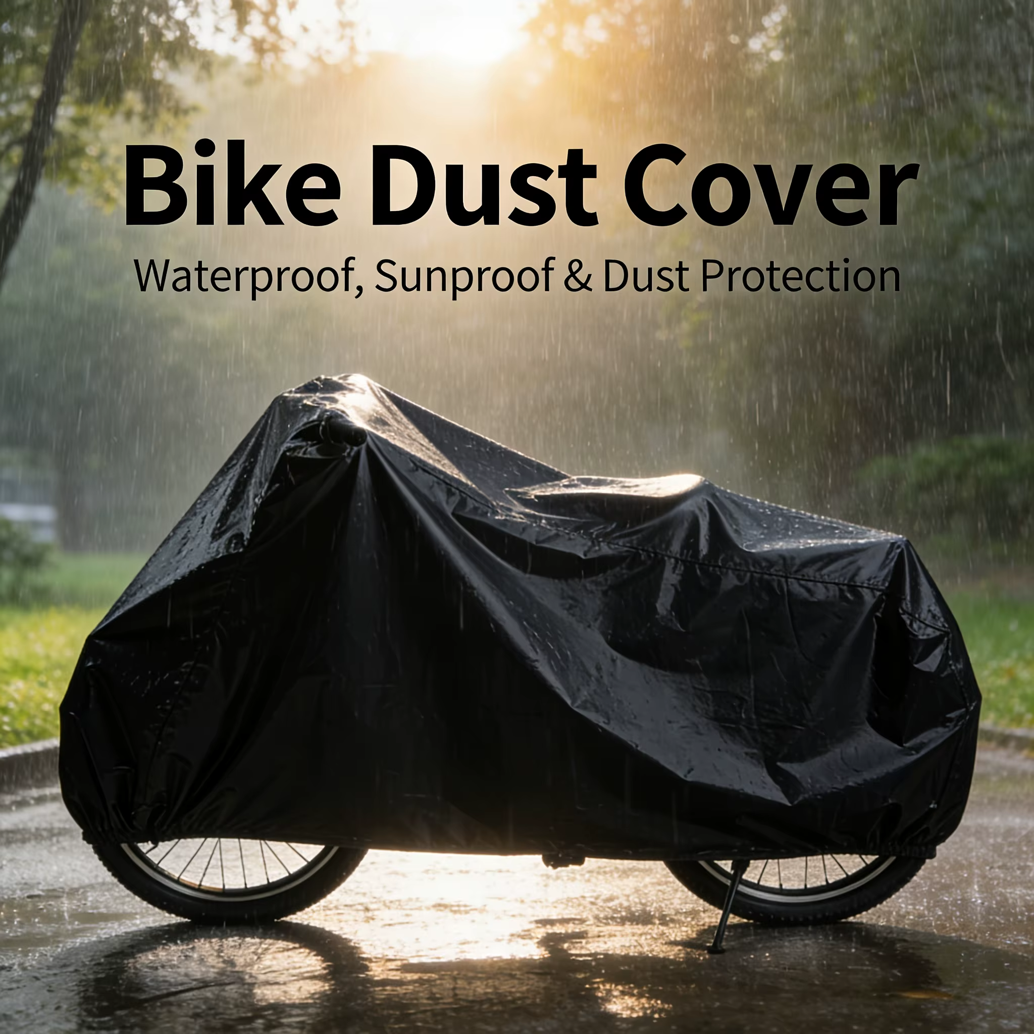 Abri de vélo noir à couverture intégrale