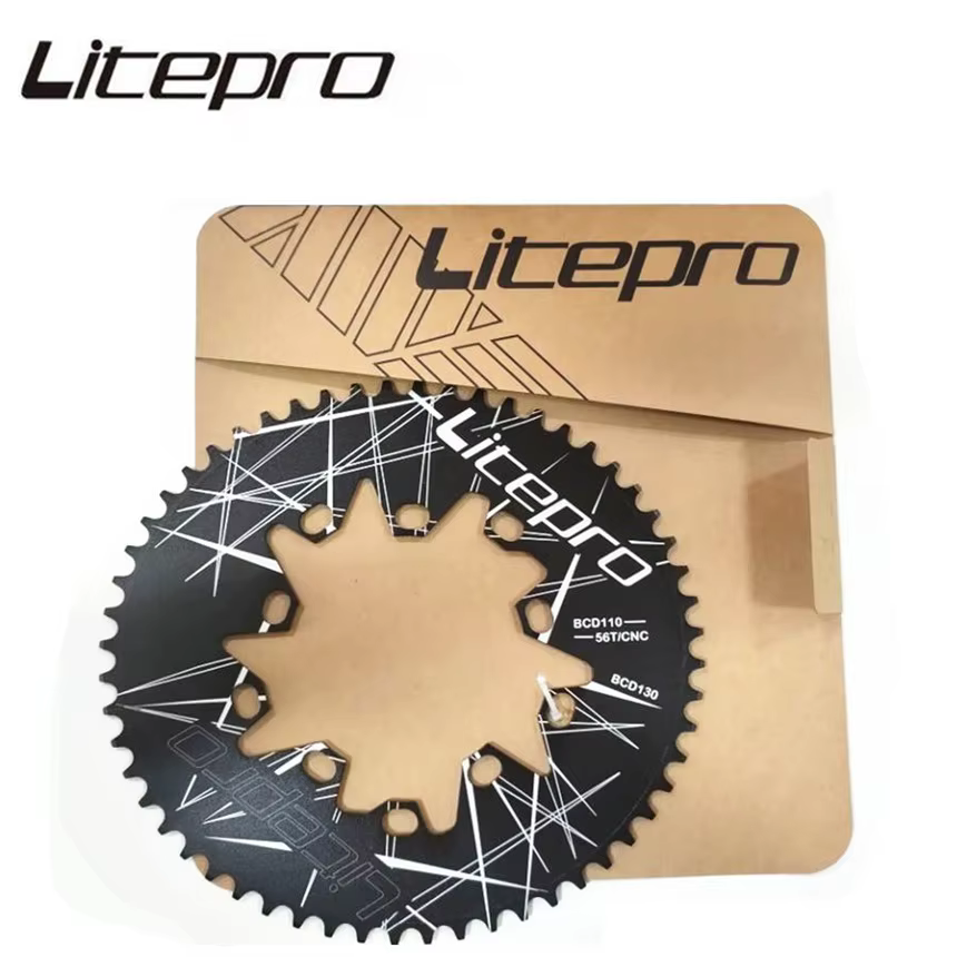 Liteproelite ovale Double BCD 110/130MM plateau vélo pliant 54/56/58T pédalier Doval Driveline