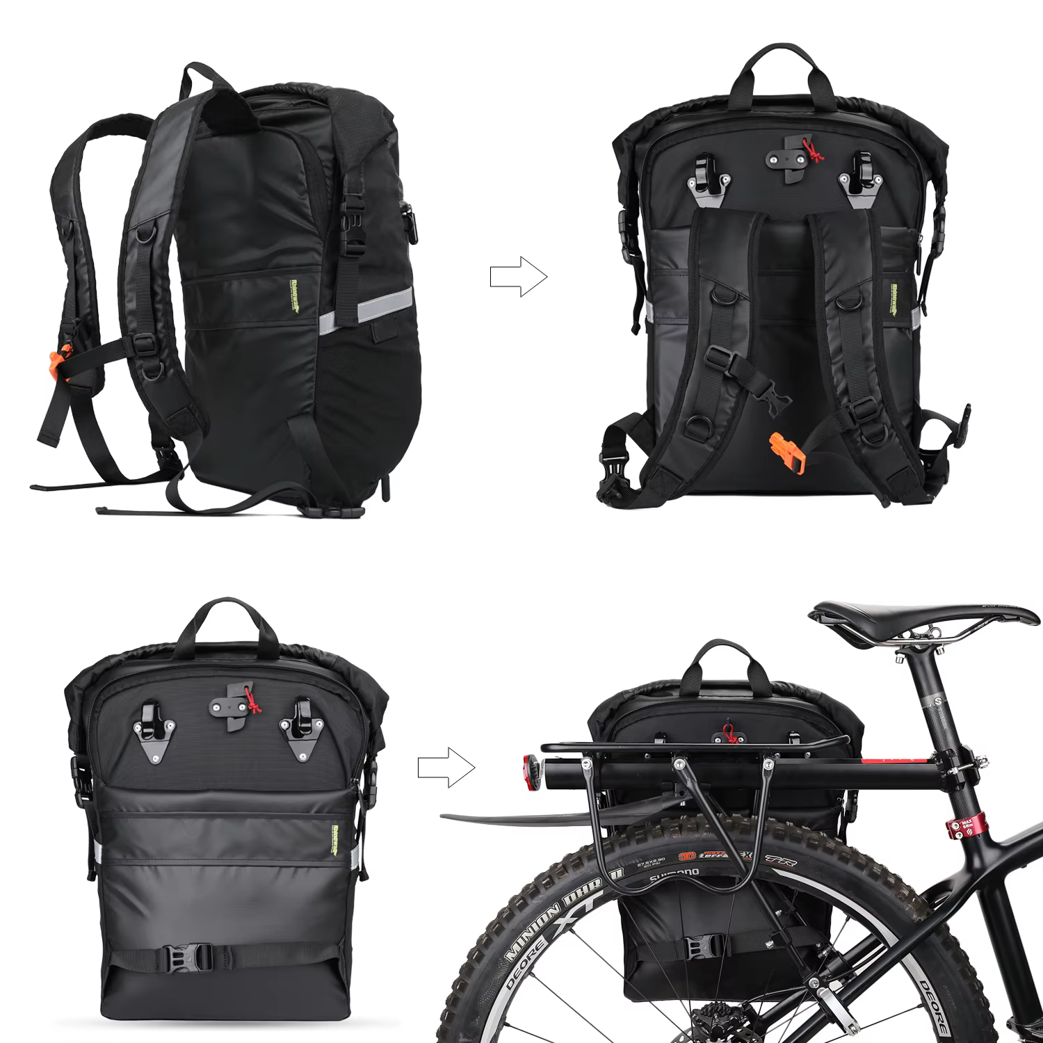 Rhinowalk 24L – sac de selle multifonctionnel pour vélo