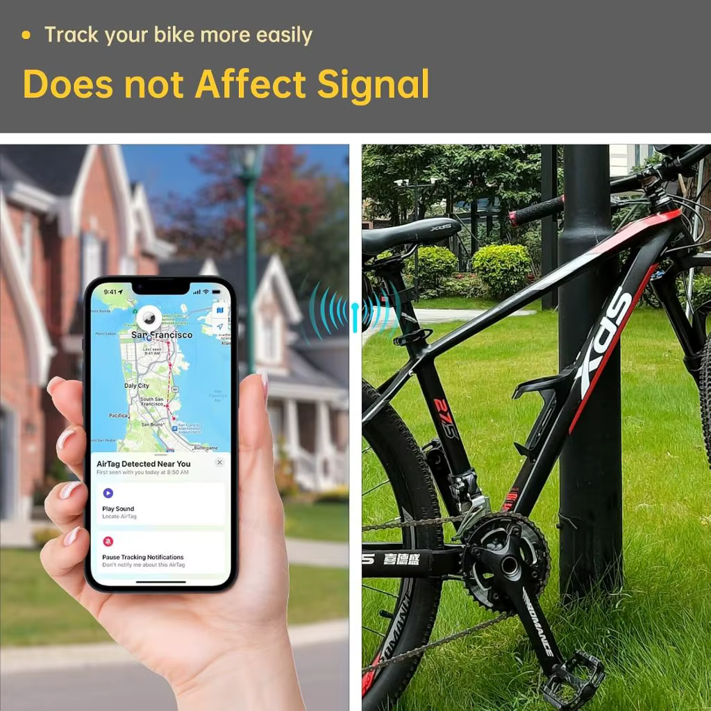 Support de vélo Airtag caché sur porte-bouteille d'eau