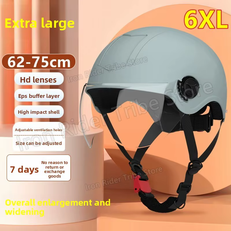 Casque demi-intégral grande taille 62-72 cm