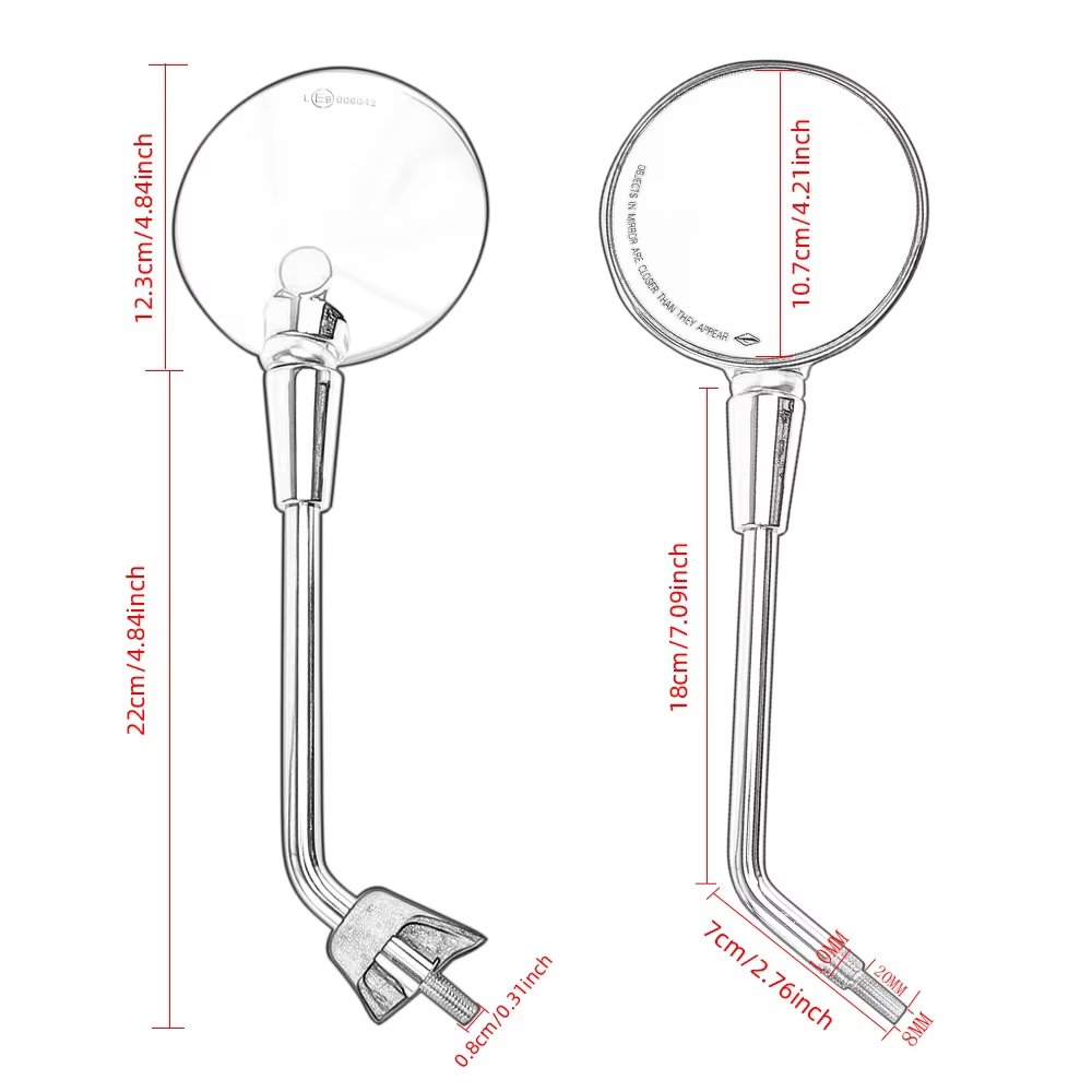 Rétroviseurs latéraux de moto pour Vespa Gts 300 250 GTV300 Sprint150 Primavera150 rétroviseurs