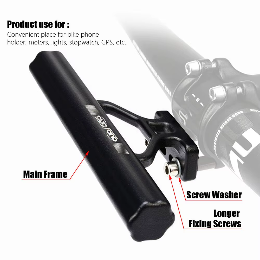 OUO support d'extension de guidon de vélo ultraléger en alliage d'aluminium, accessoire de cyclisme