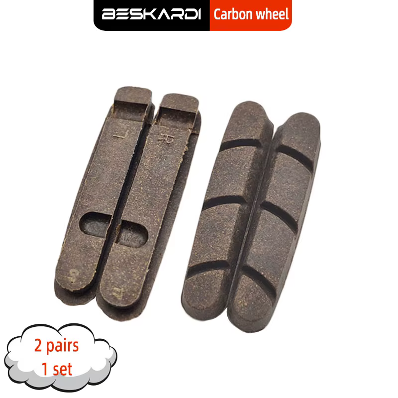 2 paires 4 pièces plaquette de frein de vélo de route roue en carbone liège bloc de bois chaussures freins jante V BMX roues pliantes pour Shimano