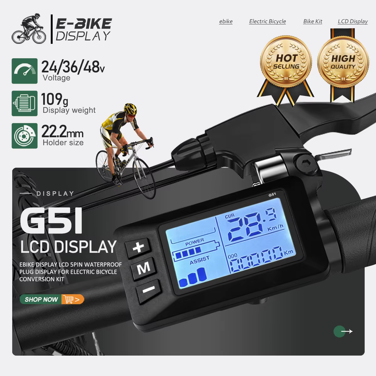 Écran LCD G51 pour Vélo Électrique