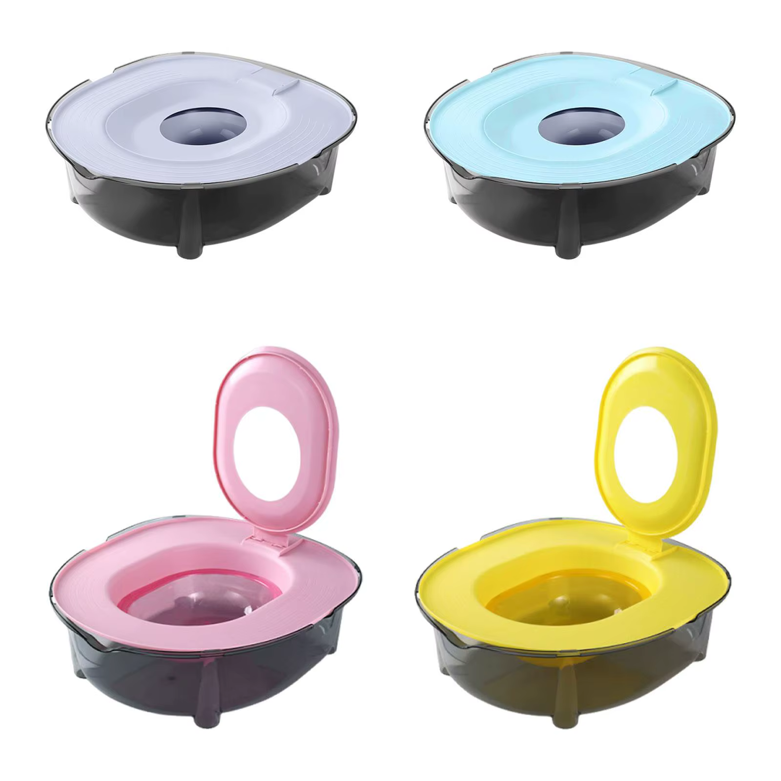 Kit d'entraînement à la propreté pour chat, bac à litière portable réutilisable, système d'apprentissage de la propreté polyvalent et amovible pour animaux de compagnie