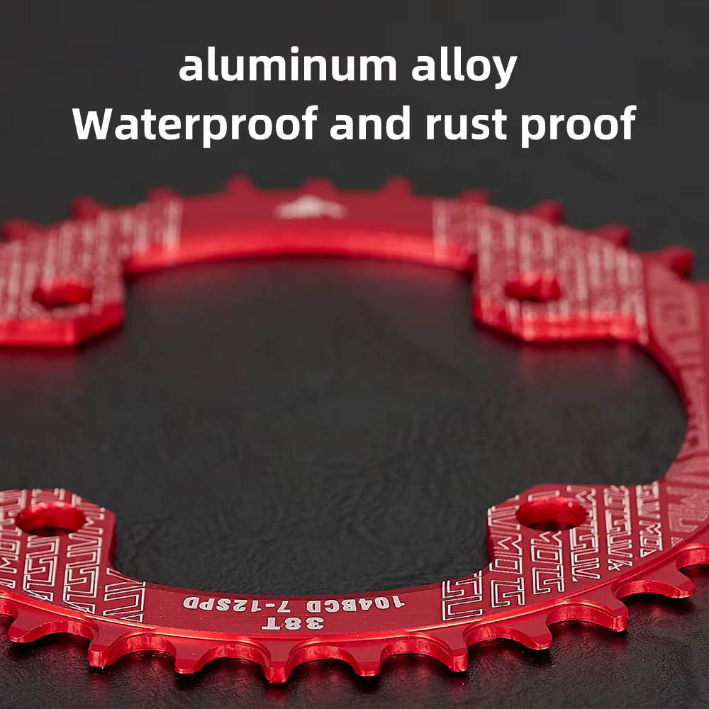 MOTSUV 104BCD vélo forme ronde roue à chaîne large étroite 32T/34T/36T/38T vtt plateau en alliage d'aluminium