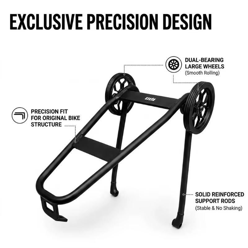 Porte-bagages arrière en alliage d'aluminium CNC avec roulettes faciles à utiliser