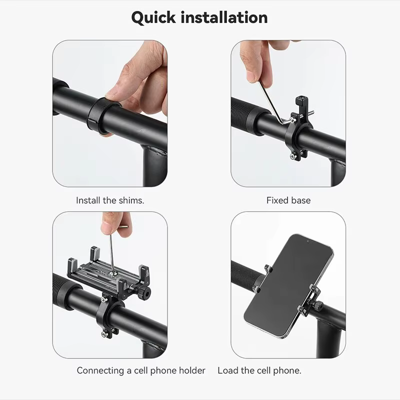 Support de téléphone IMAMTB pour vélo, en aluminium, réglable, sans fil