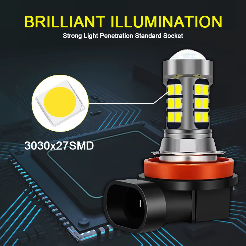 Ampoule antibrouillard avant à LED pour Renault, accessoires pour Renault Scenic Grand Scenic 2, 3, 4, 2004-2020, 2010, 2011, 2012, 2013, 2014, 2015, 2016, 2017, 2 pièces