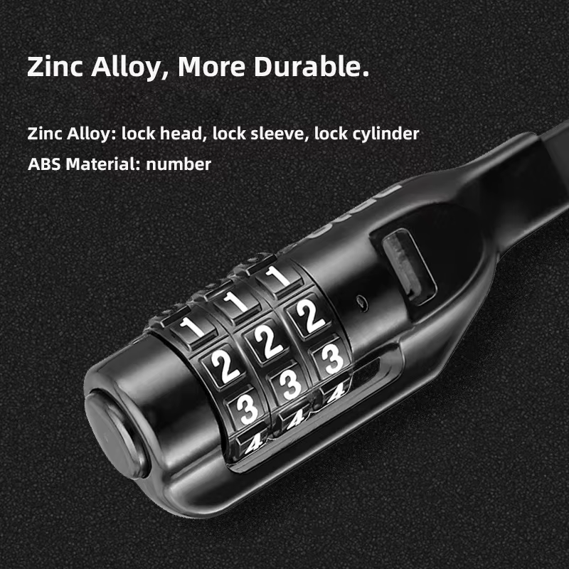 Serrure antivol en alliage de zinc à 3 chiffres pour vélo de route et VTT