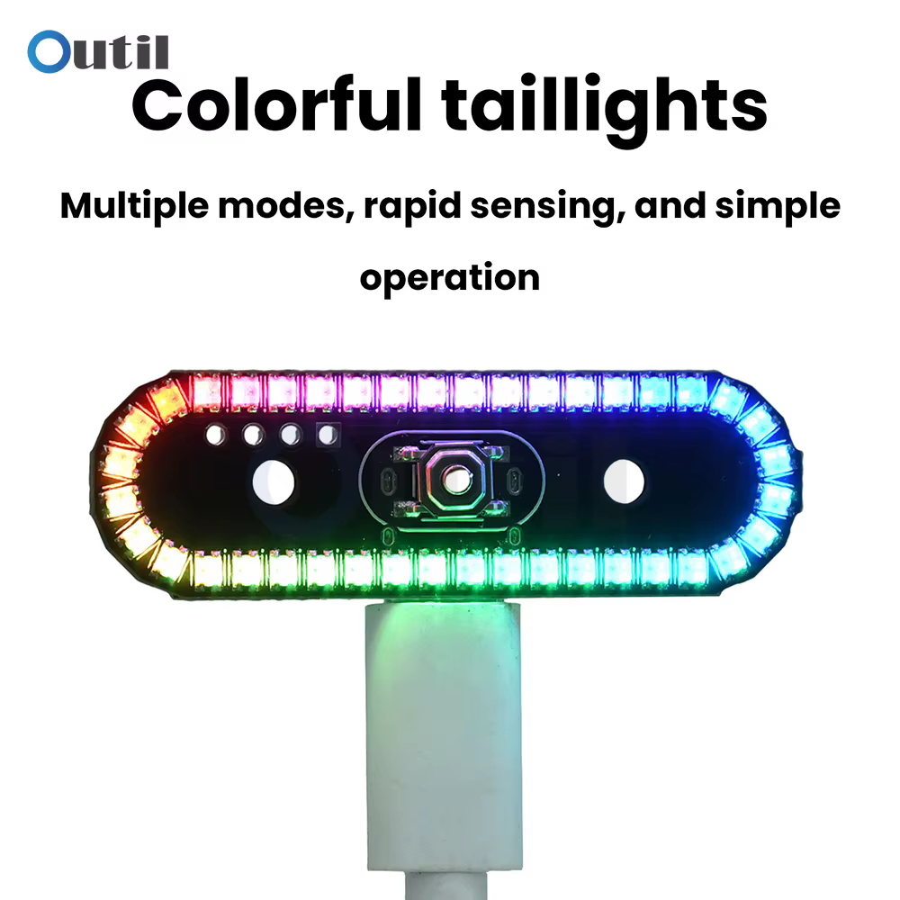 Feu arrière LED sans fil 8 modes, multicolore, à dégradé lumineux dynamique, clignotant et rotatif, pour véhicules RC, avions et drones