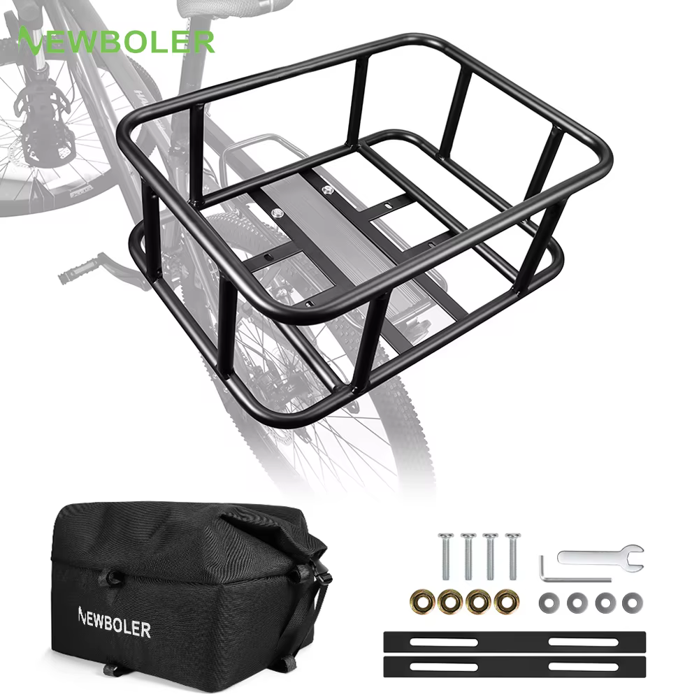 Panier de vélo arrière avec grand panier de support de vélo arrière pour vélo