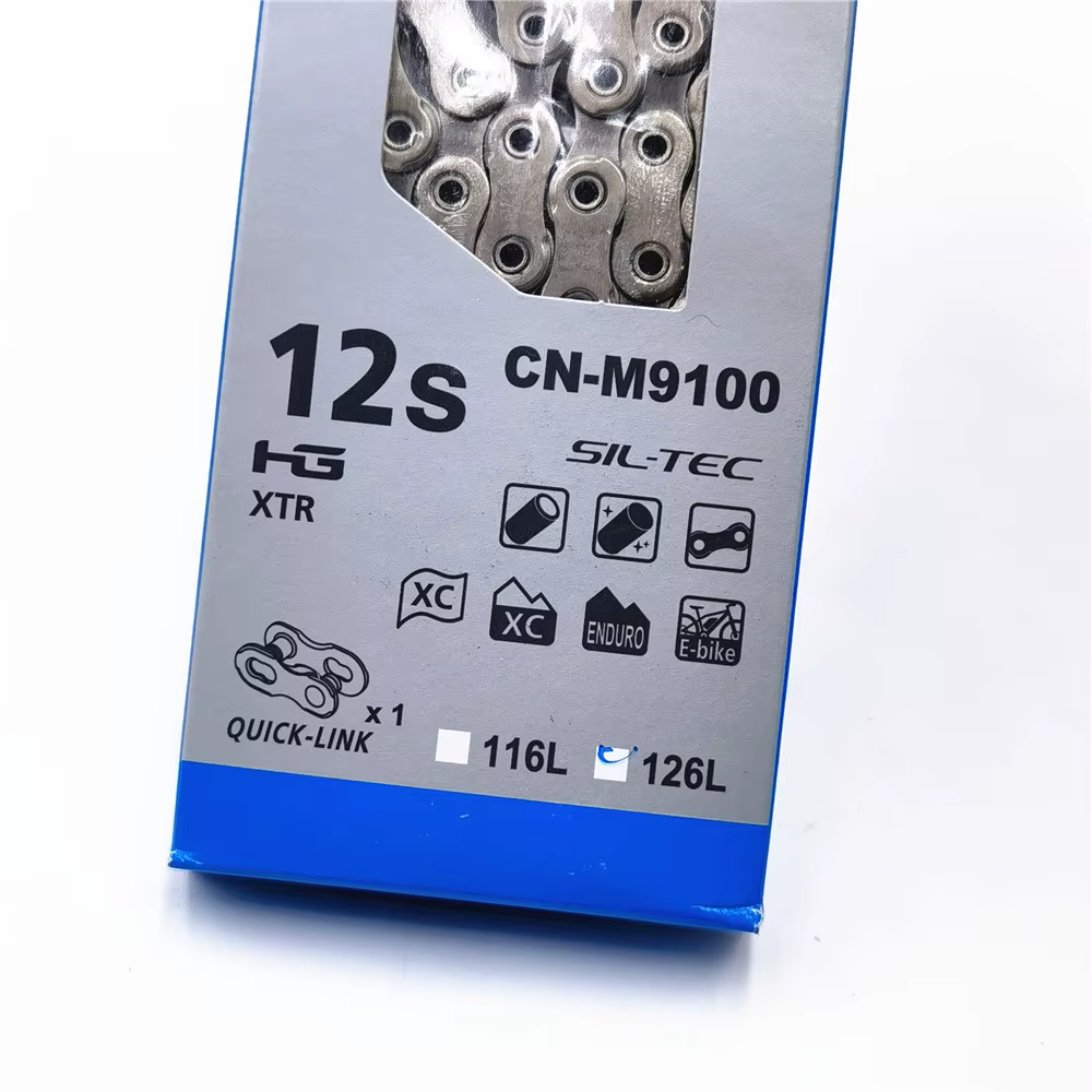 Chaîne de vélo Shimano 12 vitesses 12s avec lien rapide CN-M6100/M7100/M8100/M9100 116L/126L/138L